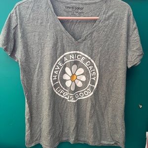 LIFE IS GOOD SLEEP SHIRT V-NECK